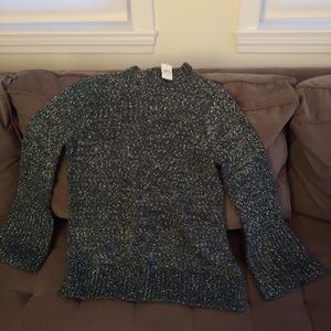 Ann Taylor Factory Dk. Green Bell Sleeve Sweater